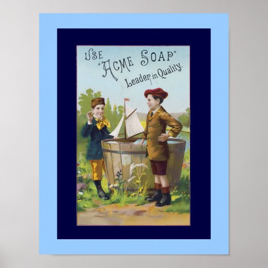Poster Annonce savonneuse vintage Art Acme (Devant)