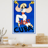 Poster Annonce touristique vintage Cuba (Cuisine)