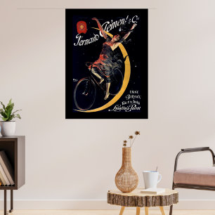 Poster Annonce Vélo Art Nouveau Français