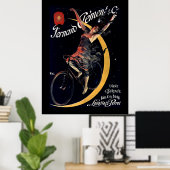 Poster Annonce Vélo Art Nouveau Français (Bureau à domicile)