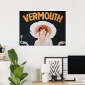 Poster Annonce Vermouth vintage (Bureau à domicile)