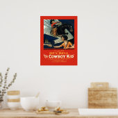 Poster Annonce vidéo vintage Rex Bell Cowboy Kid (Cuisine)
