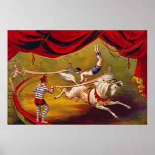 Poster Annonce vintage 1875 de cirque
