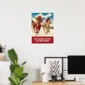 Poster Annonce vintage 1924 Horse Racing (Bureau à domicile)