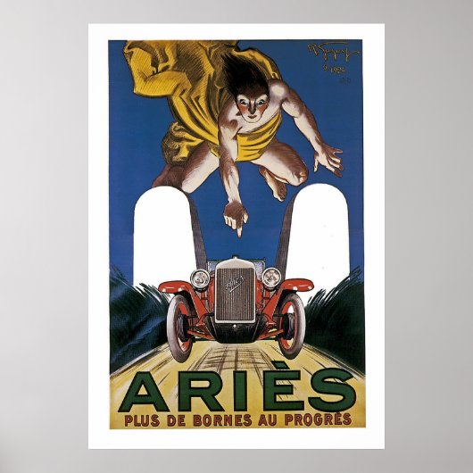 Poster Annonce vintage Aries (Devant)