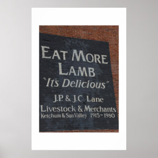 Poster Annonce vintage dans Sun Valley Idaho