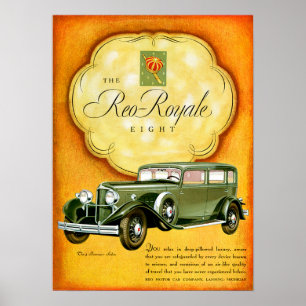 Poster Annonce vintage d'automobile de ~ de Reo Royale