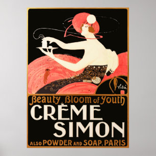 Poster Annonce Vintage de beauté française