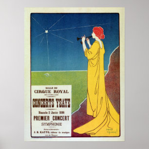 Poster Annonce vintage de Bruxelles de concert de musique