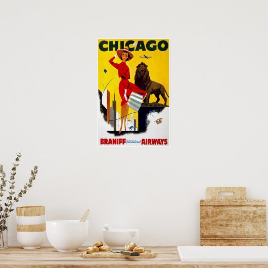 Poster Annonce Vintage de Chicago (Cuisine)