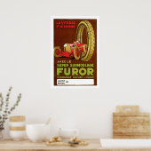Poster Annonce vintage de pneus français (Cuisine)