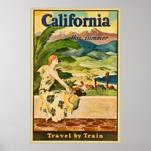 Poster Annonce Vintage de voyage en Californie (Devant)