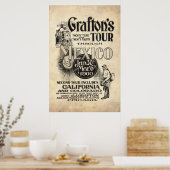 Poster Annonce vintage du Mexique Tour de 1899 (Cuisine)