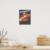 Poster Annonce Vintage Escargot Mementrel (Cuisine)