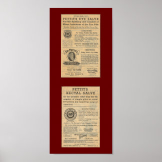 Poster Annonce vintage pour l'affiche salve du Dr Petit