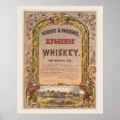 Poster Annonce Vintage Pour Whiskey Hygiénique Gilbert &  (Devant)