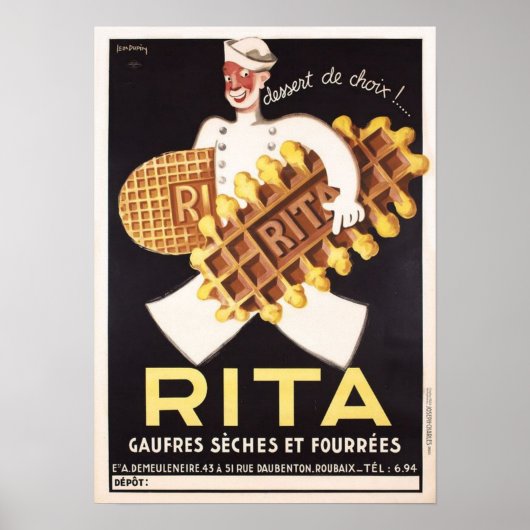 Poster Annonce vintage Rita Biscuit (Devant)