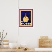 Poster Annonce Vintage Rossi Apertif 16 x 20 (Cuisine)