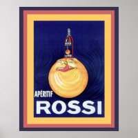 Poster Annonce Vintage Rossi Apertif 16 x 20