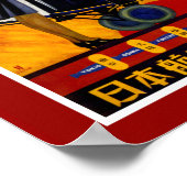 Poster Annonce vintage sur les compagnies aériennes japon (Coin)