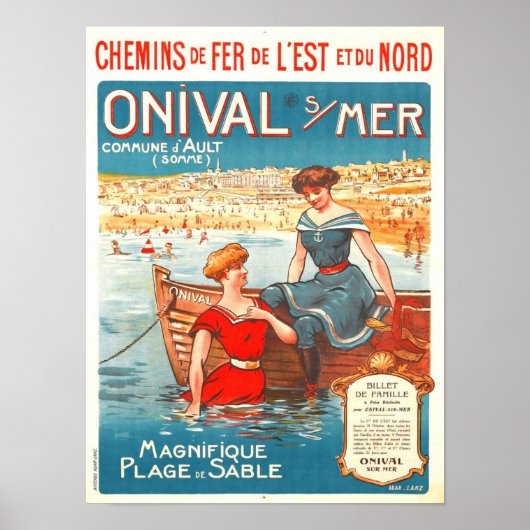 Poster Annonce Vintage voyage (Devant)