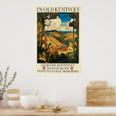 Poster Annonce Vintage voyage dans le vieux Kentucky (Cuisine)