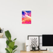 Poster Annonce Voyage Sci-Fi, Planet 55 Cancri e (Bureau à domicile)