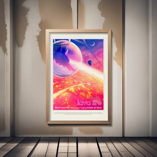 Poster Annonce Voyage Sci-Fi, Planet 55 Cancri e