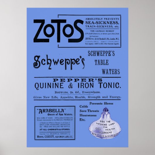 Poster Annonces anciennes Imprimer (Devant)