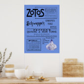 Poster Annonces anciennes Imprimer (Cuisine)