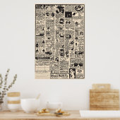 Poster Annonces de bandes dessinées (Cuisine)