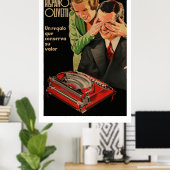 Poster Annonces Olivetti vintages (Restaurées) (Bureau à domicile)