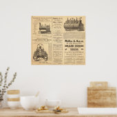 Poster Annonces pétrolières à New York (Cuisine)