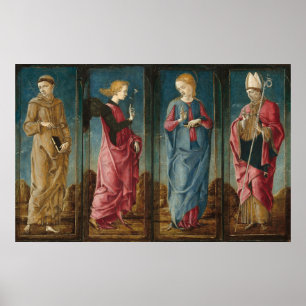 Poster Annonciation 4 panneaux - Cosmè Tura Fine Art Affi
