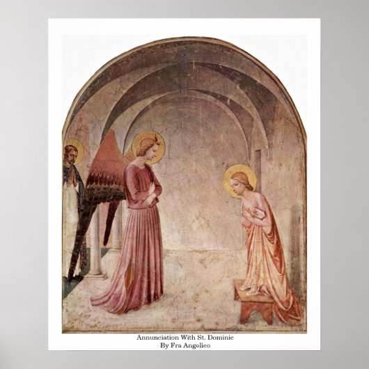 Poster Annonciation Avec Saint Dominique Par Fra Angelico (Devant)