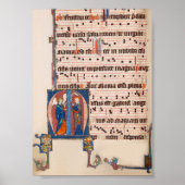 Poster Annonciation Manuscrit lumineux médiéval (Devant)