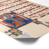 Poster Annonciation Manuscrit lumineux médiéval (Coin)