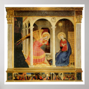 Poster Annonciation par Fra Angelico, Beaux-Arts de la Re