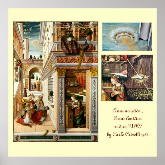 Poster Annonciation ,Saint Emidius et un OVNI (Devant)