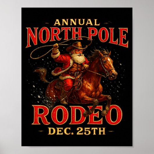 Poster Annual North Le Rodeo Dec 25th Santa Design  (Devant)