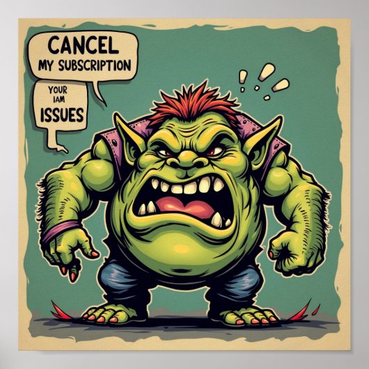 Poster Annuler mon abonnement à vos problèmes (Devant)