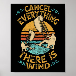 Poster Annuler Tout Il Y A Vent Kitesurf Kite Boar