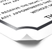 Poster annuleringsbeleid voor salon of spa (Hoek)