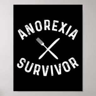 Poster Anorexie Survivante, Anorexie Sensibilisation Pour