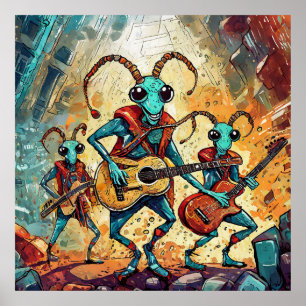 Poster Ant Rock n'Roll Band - Imprimer