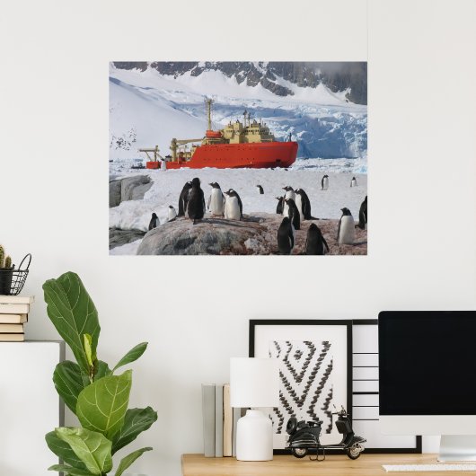Poster Antarctique (Bureau à domicile)