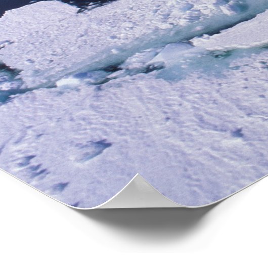 Poster Antarctique, débit de glace. (Coin)