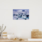 Poster Antarctique, débit de glace. (Cuisine)