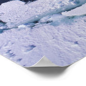 Poster Antarctique, Écoulement de glace. (Coin)