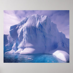 Poster Antarctique. Paysages glaciaires de l'Antarctique